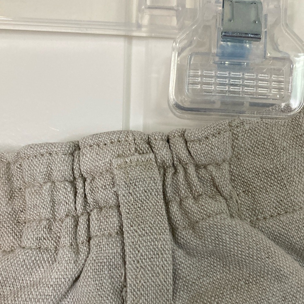 Vintage Savane Womens Barrel Style‎ Linen Cotton High Rise Pant Size 10S Tan - Picture 10 of 14